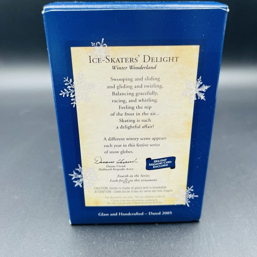 Hallmark Keepsake Ornament Winter Wonderland #4 Ice‎ Skaters Delight New 2005